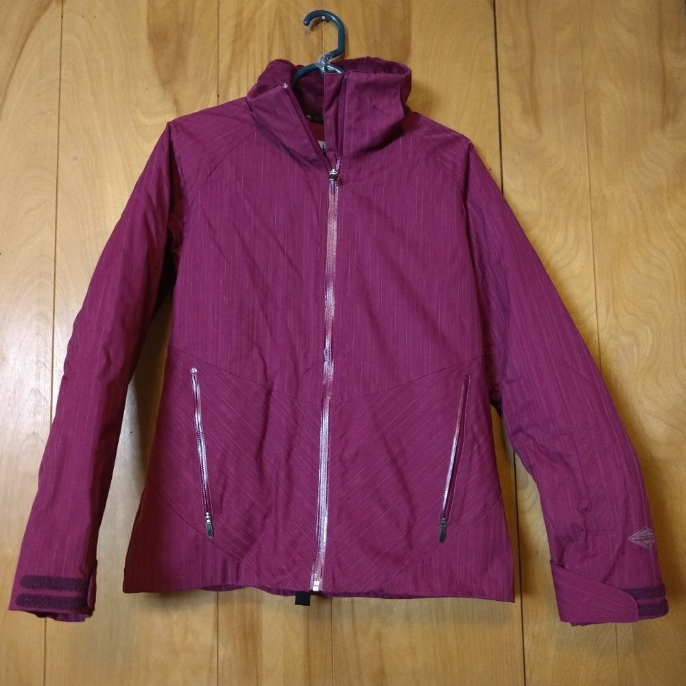 Columbia Omni Shield Women's Small Faux Fur Collared Burgundy Jacket